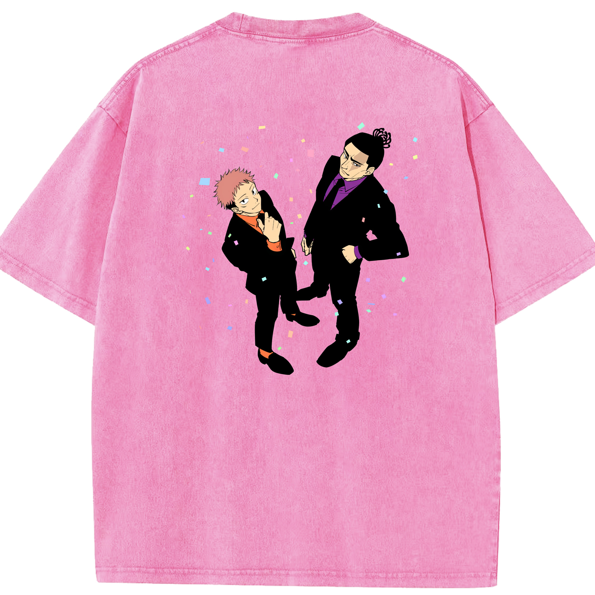 （画像用） 呪術廻戦 Jujutsu Kaisen 綿100% ヴィンテージ風 半袖Tシャツ（背面プリント）